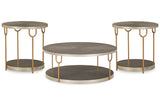 Ranoka Platinum Coffee Table and 2 End Tables from Ashley - Luna Furniture