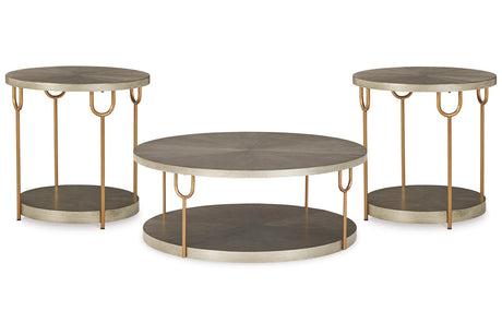 Ranoka Platinum Coffee Table and 2 End Tables from Ashley - Luna Furniture