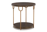 Brazburn Dark Brown/Gold Finish Coffee Table and 2 End Tables from Ashley - Luna Furniture