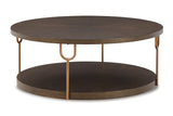 Brazburn Dark Brown/Gold Finish Coffee Table and 2 End Tables from Ashley - Luna Furniture