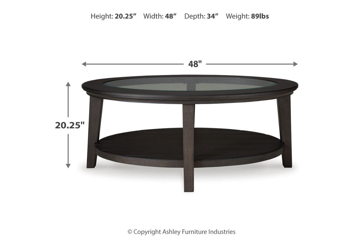 Celamar Dark Brown Coffee Table and 1 End Table from Ashley - Luna Furniture