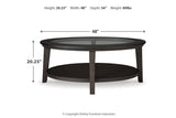 Celamar Dark Brown Coffee Table and 1 End Table from Ashley - Luna Furniture