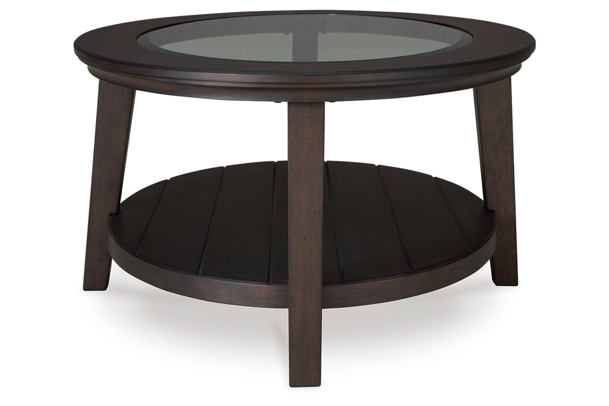 Celamar Dark Brown Coffee Table and 2 End Tables from Ashley - Luna Furniture