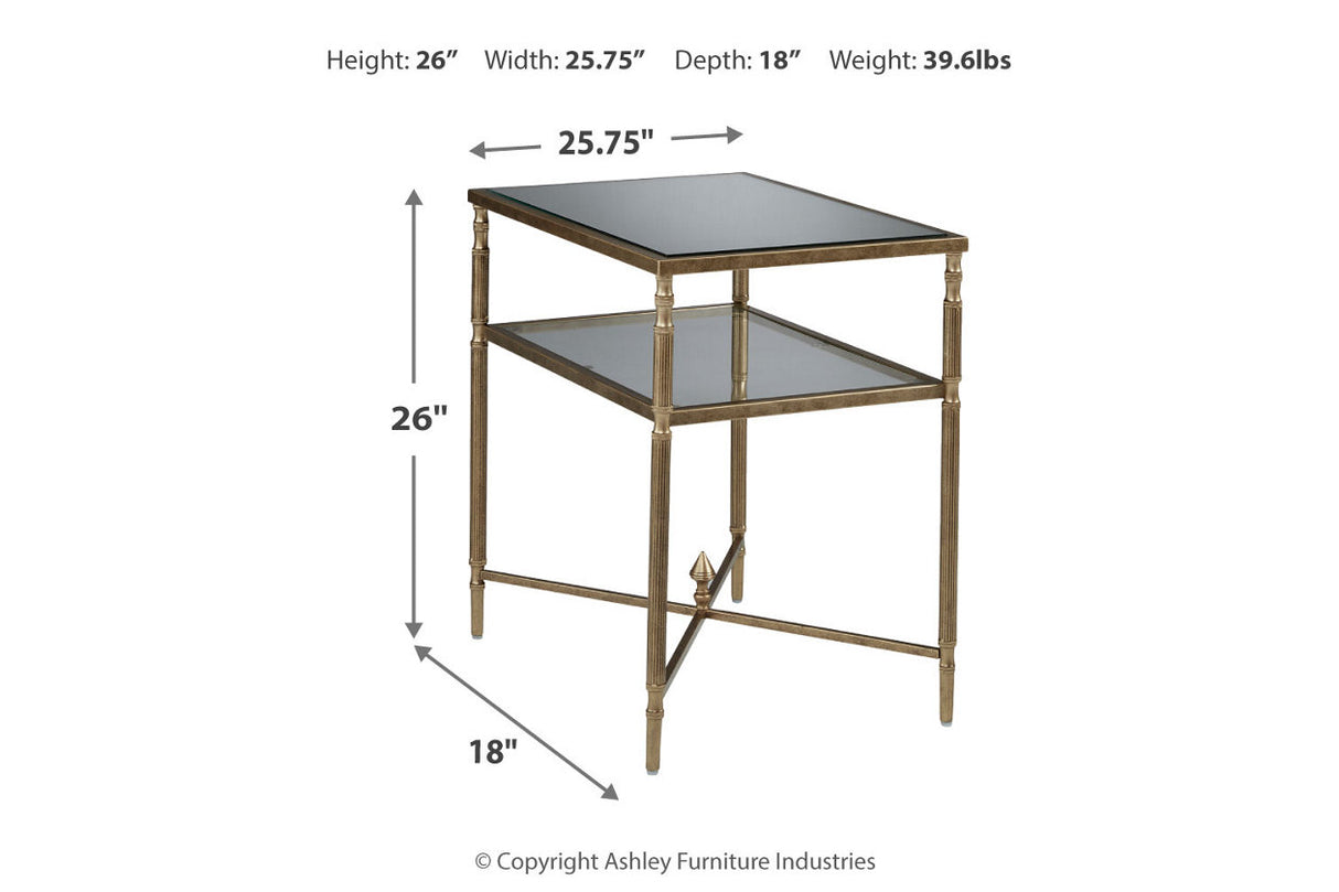 Cloverty Aged Gold Finish Coffee Table and 2 End Tables from Ashley - Luna Furniture