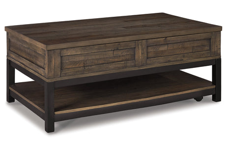 Johurst Grayish Brown Lift-top Coffee Table and 2 End Tables -  Ashley - Luna Furniture