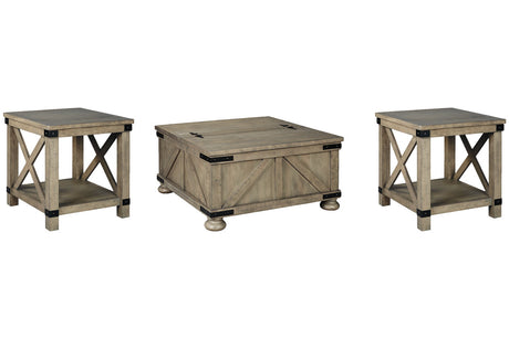 Aldwin Gray Coffee Table and 2 End Tables from Ashley - Luna Furniture