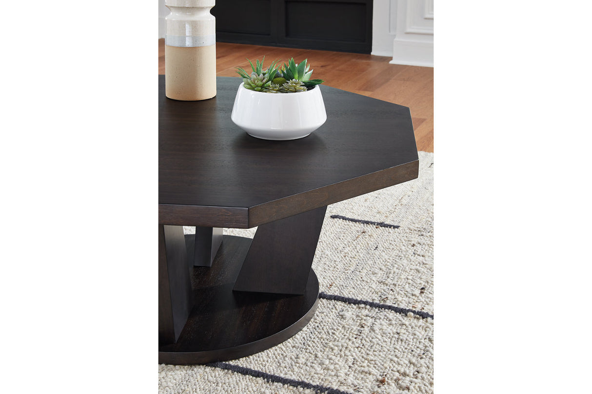 Chasinfield Dark Brown Coffee Table and 2 End Tables from Ashley - Luna Furniture