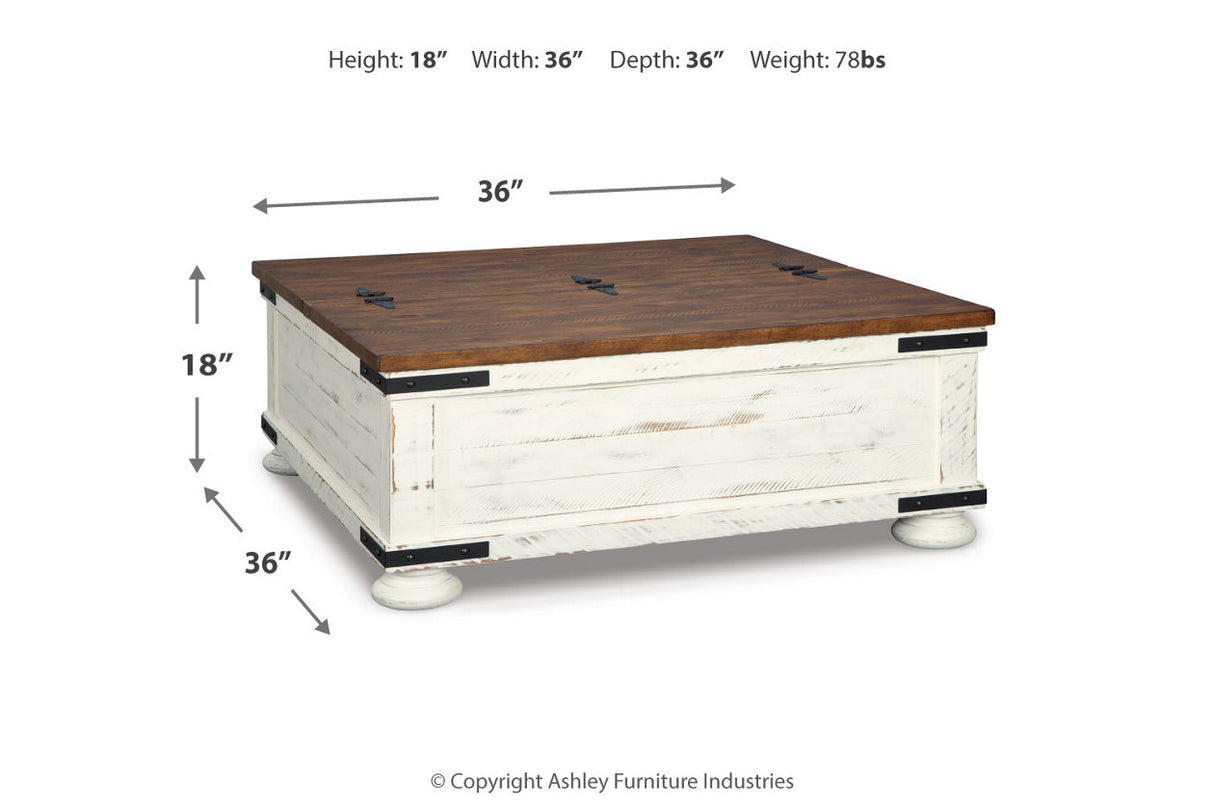 Wystfield White/Brown Coffee Table and 2 End Tables from Ashley - Luna Furniture