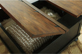 Valebeck Black/Brown Coffee Table and 2 Chairside End Tables -  Ashley - Luna Furniture