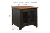 Valebeck Black/Brown Coffee Table and 2 End Tables -  Ashley - Luna Furniture