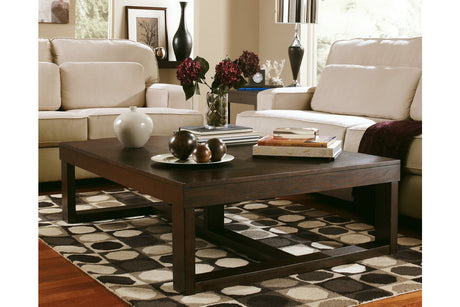 Watson Dark Brown Coffee Table and 2 End Tables -  Ashley - Luna Furniture
