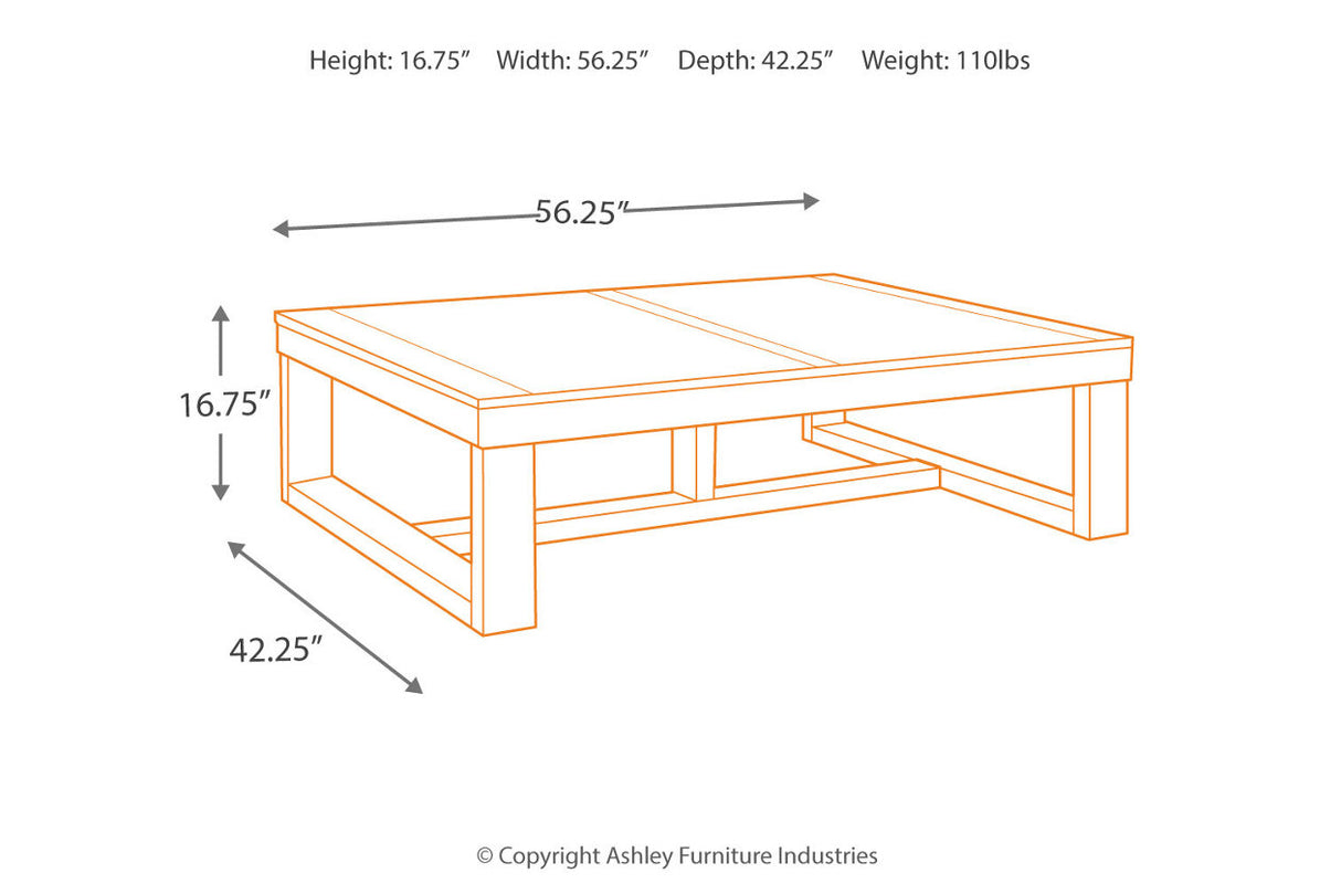 Watson Dark Brown Coffee Table and 2 End Tables -  Ashley - Luna Furniture