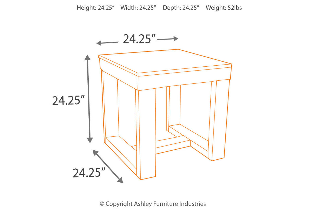 Watson Dark Brown Coffee Table and 2 End Tables -  Ashley - Luna Furniture