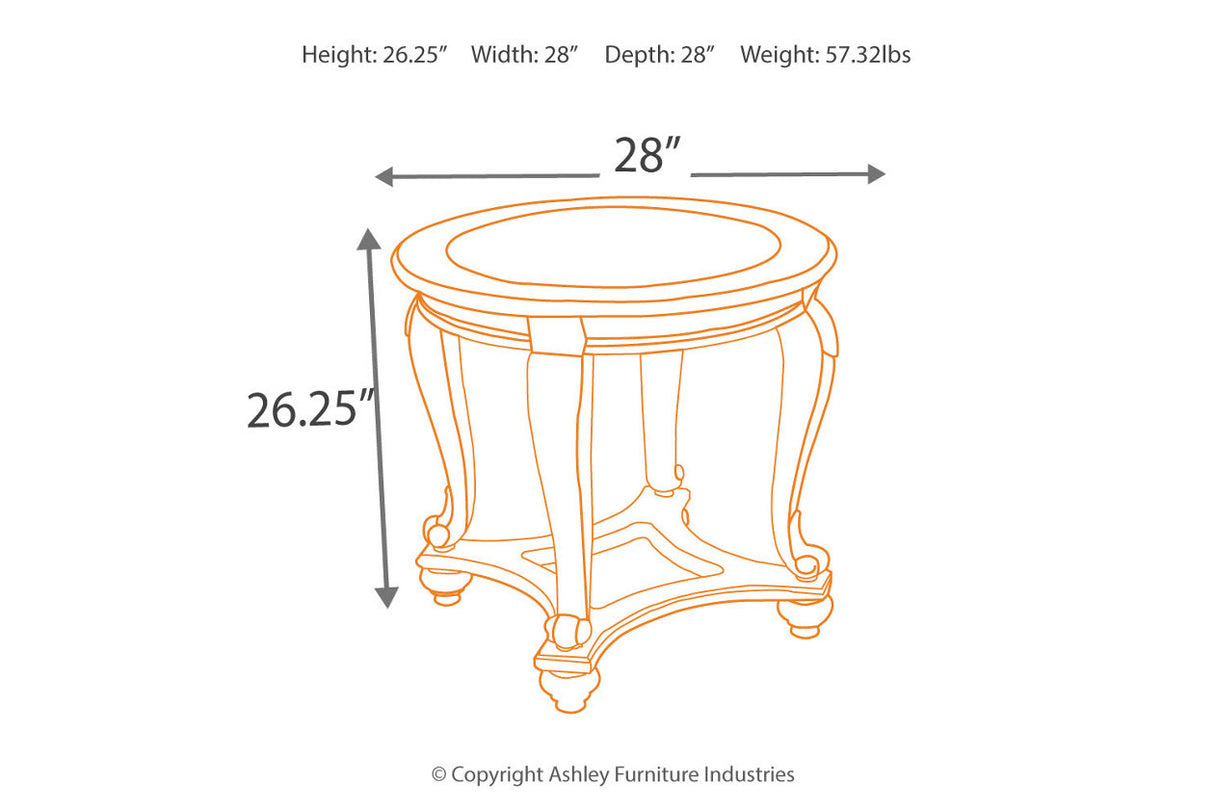 Norcastle Dark Brown Coffee Table and 2 End Tables from Ashley - Luna Furniture