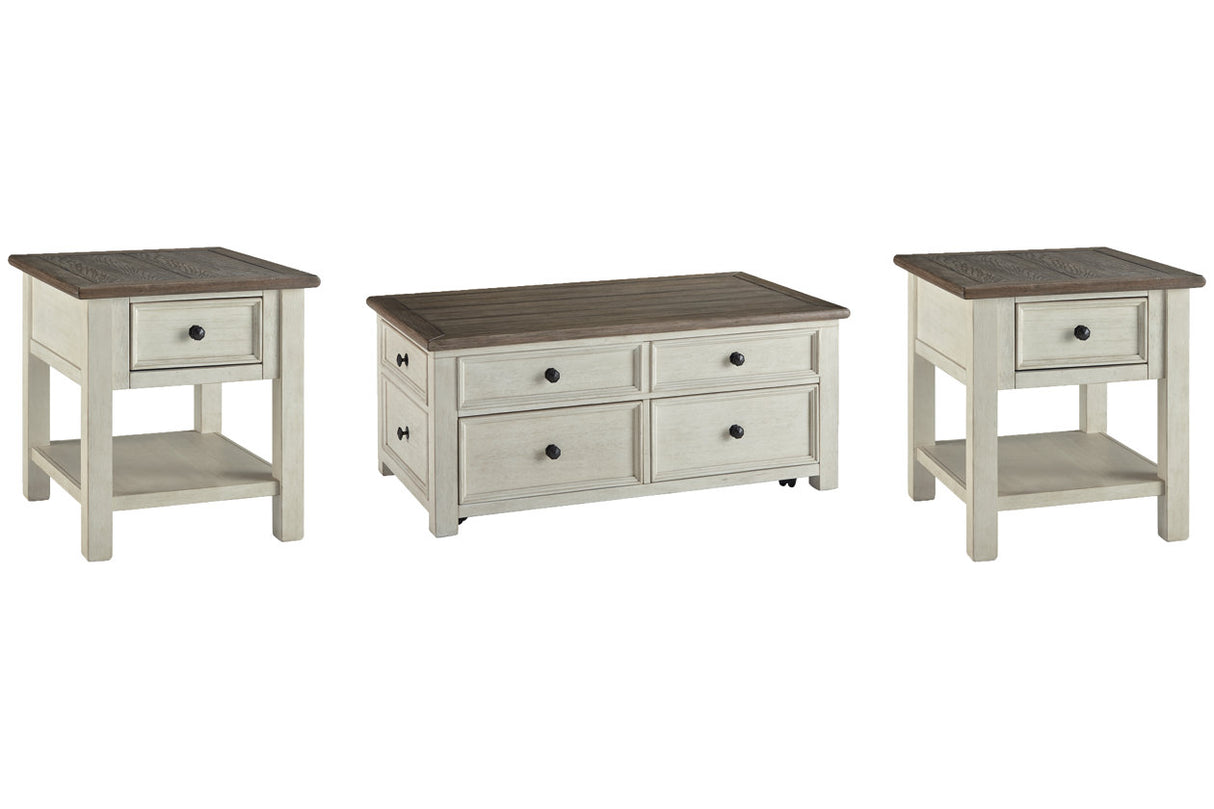 Bolanburg Two-tone Coffee Table and 2 End Tables from Ashley - Luna Furniture