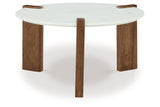 Isanti White/Brown Coffee Table and 2 End Tables -  Ashley - Luna Furniture