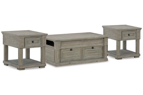 Moreshire Bisque Lift-top Coffee Table and 2 End Tables -  Ashley - Luna Furniture