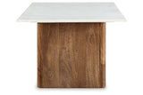 Isanti Light Brown/White Coffee Table and 2 End Tables -  Ashley - Luna Furniture