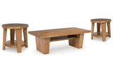 Kristiland Coffee Table and 2 End Tables from Ashley - Luna Furniture