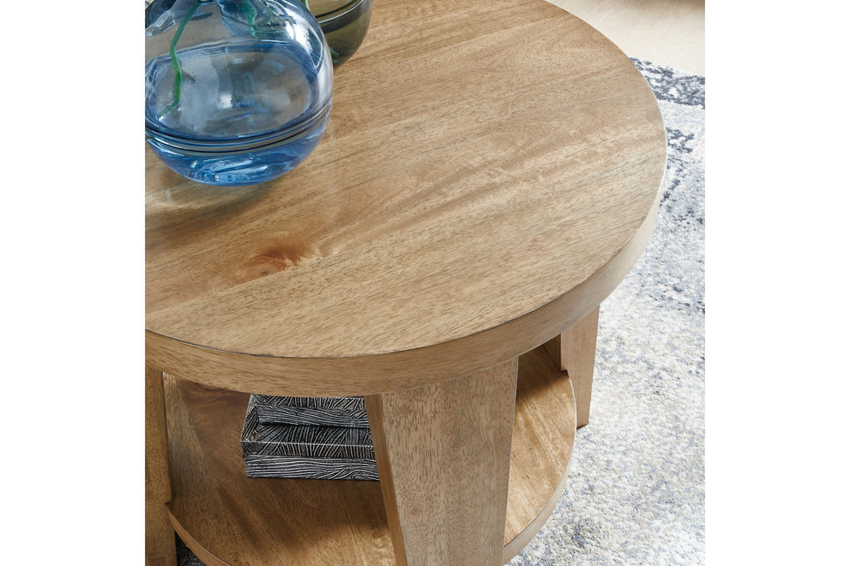 Kristiland Coffee Table and 2 End Tables from Ashley - Luna Furniture