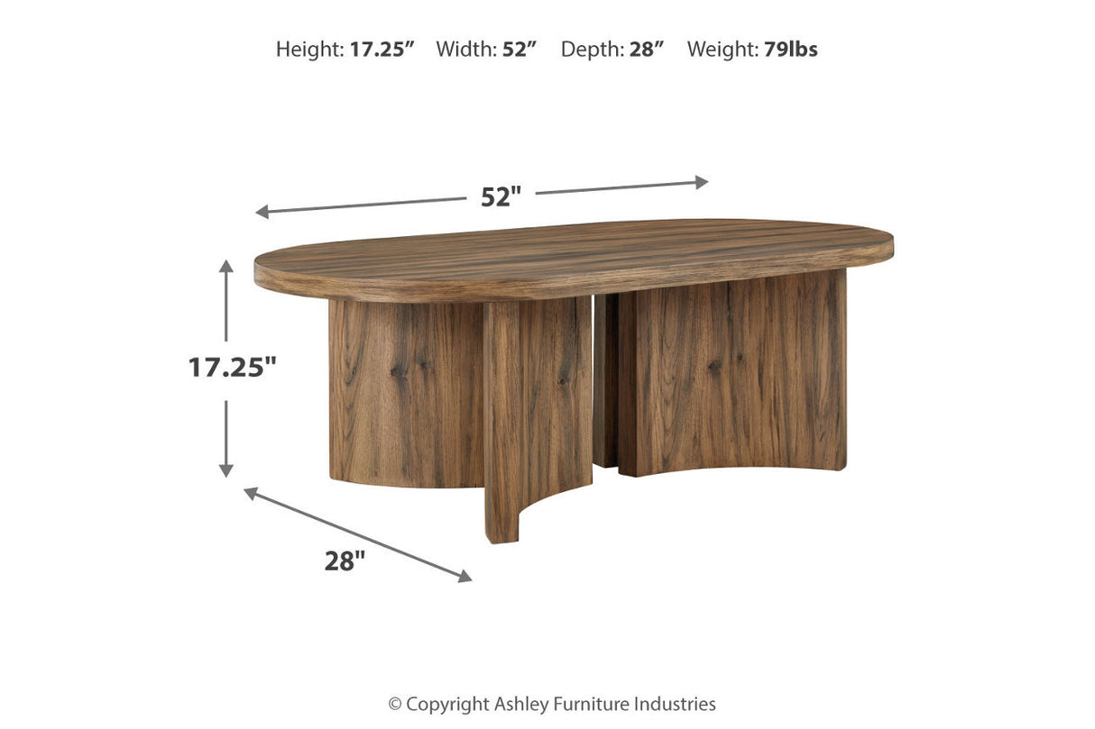 Austanny Warm Brown Coffee Table and 2 End Tables -  Ashley - Luna Furniture