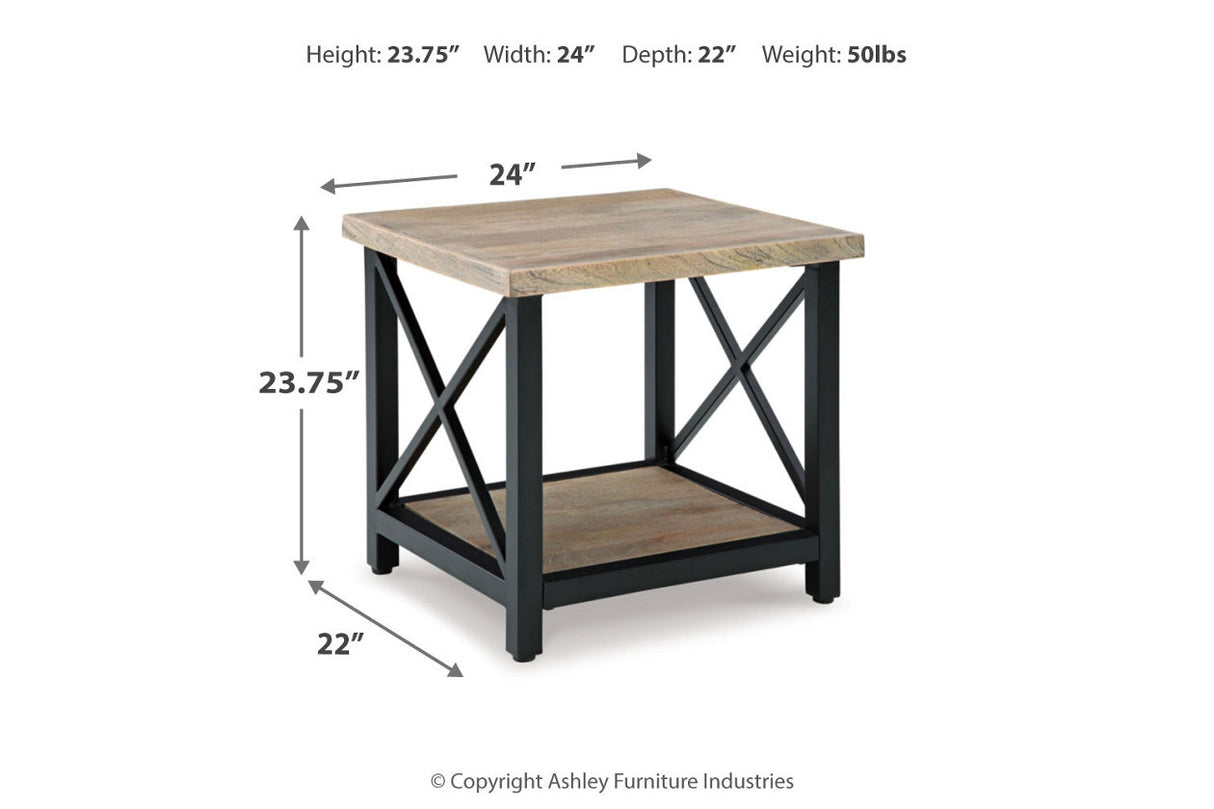 Bristenfort Brown/Black Coffee Table and 2 End Tables -  Ashley - Luna Furniture