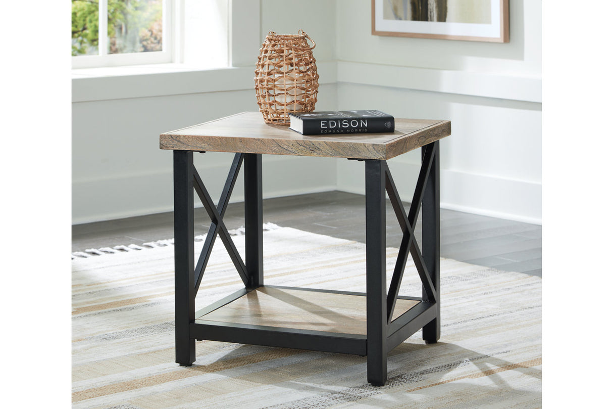 Bristenfort Brown/Black Coffee Table and 2 End Tables -  Ashley - Luna Furniture