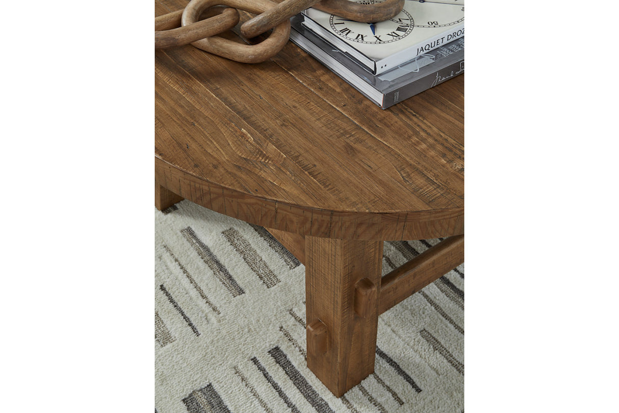 Mackifeld Warm Brown Coffee Table and 2 End Tables from Ashley - Luna Furniture