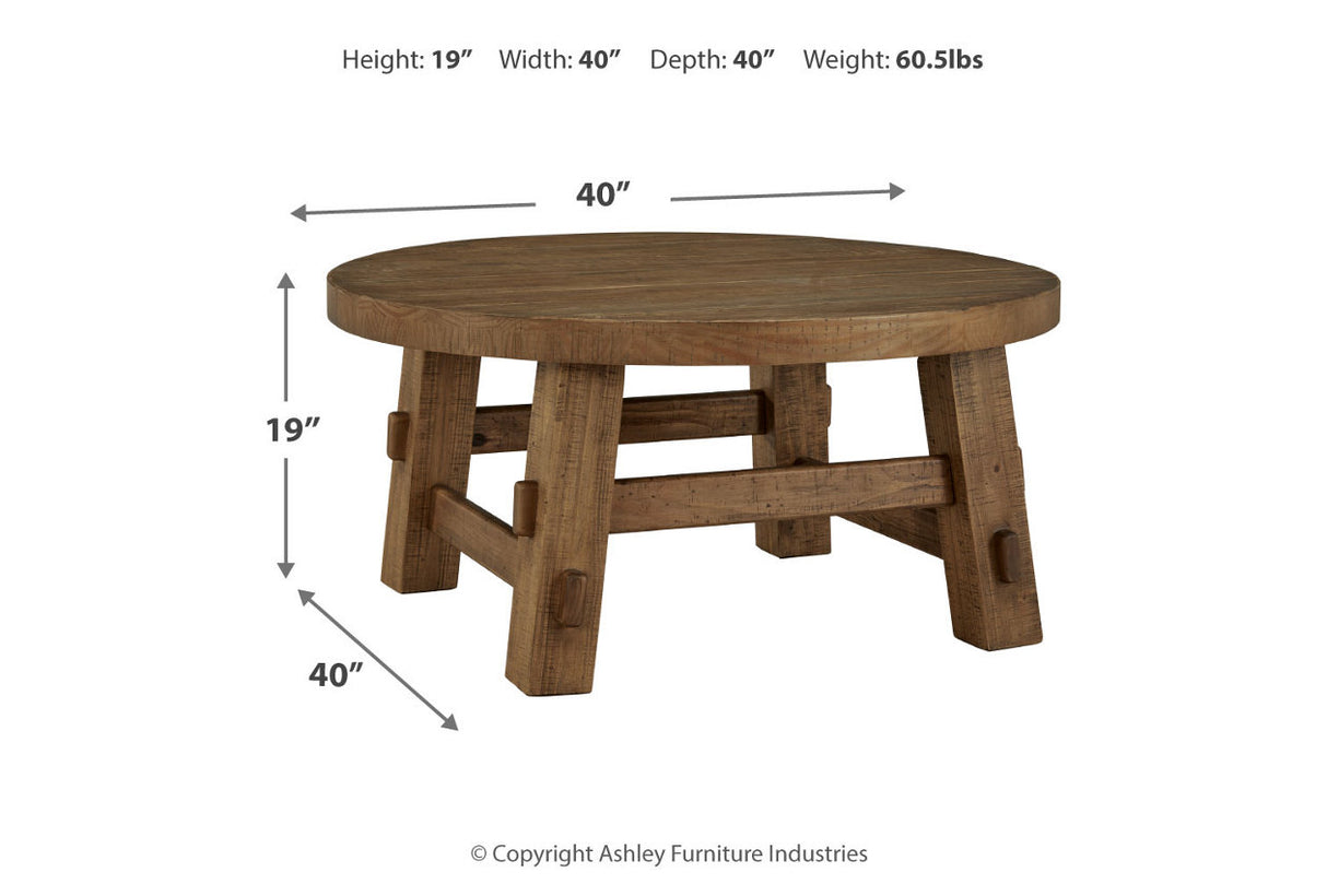 Mackifeld Warm Brown Coffee Table and 2 End Tables from Ashley - Luna Furniture