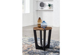 Hanneforth Brown/Black Coffee Table and 2 End Tables -  Ashley - Luna Furniture