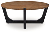 Hanneforth Brown/Black Coffee Table and 2 End Tables -  Ashley - Luna Furniture