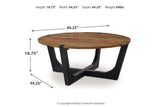 Hanneforth Brown/Black Coffee Table and 2 End Tables -  Ashley - Luna Furniture