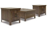 Moriville Grayish Brown Lift-top Coffee Table and 2 End Tables from Ashley - Luna Furniture