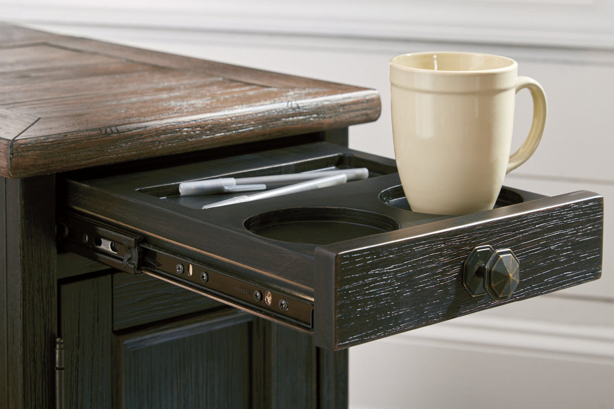 Tyler Creek Grayish Brown/Black Coffee Table and 2 Chairside End Tables -  Ashley - Luna Furniture