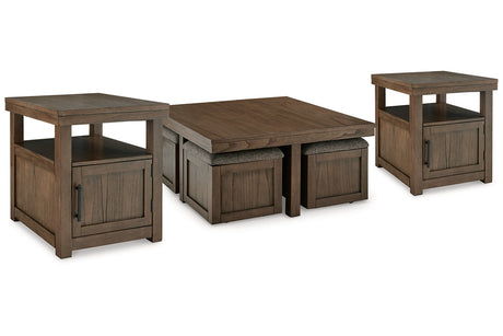 Boardernest Brown Coffee Table and 2 End Tables from Ashley - Luna Furniture