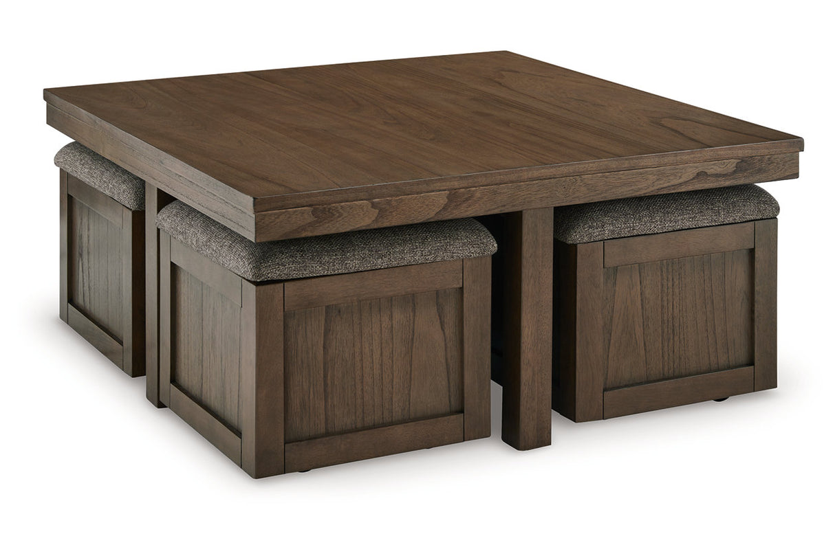 Boardernest Brown Coffee Table and 2 End Tables from Ashley - Luna Furniture