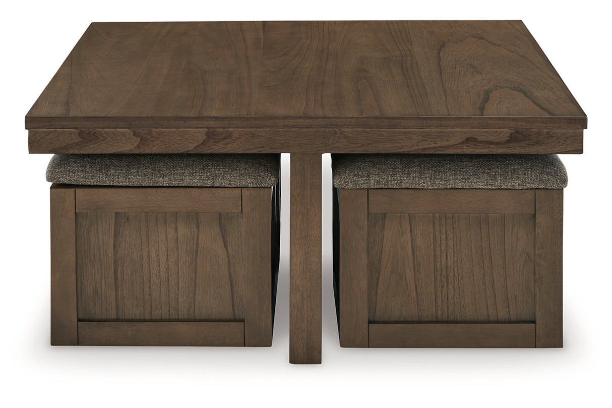 Boardernest Brown Coffee Table and 2 End Tables from Ashley - Luna Furniture