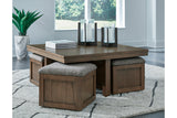 Boardernest Brown Coffee Table and 2 End Tables from Ashley - Luna Furniture