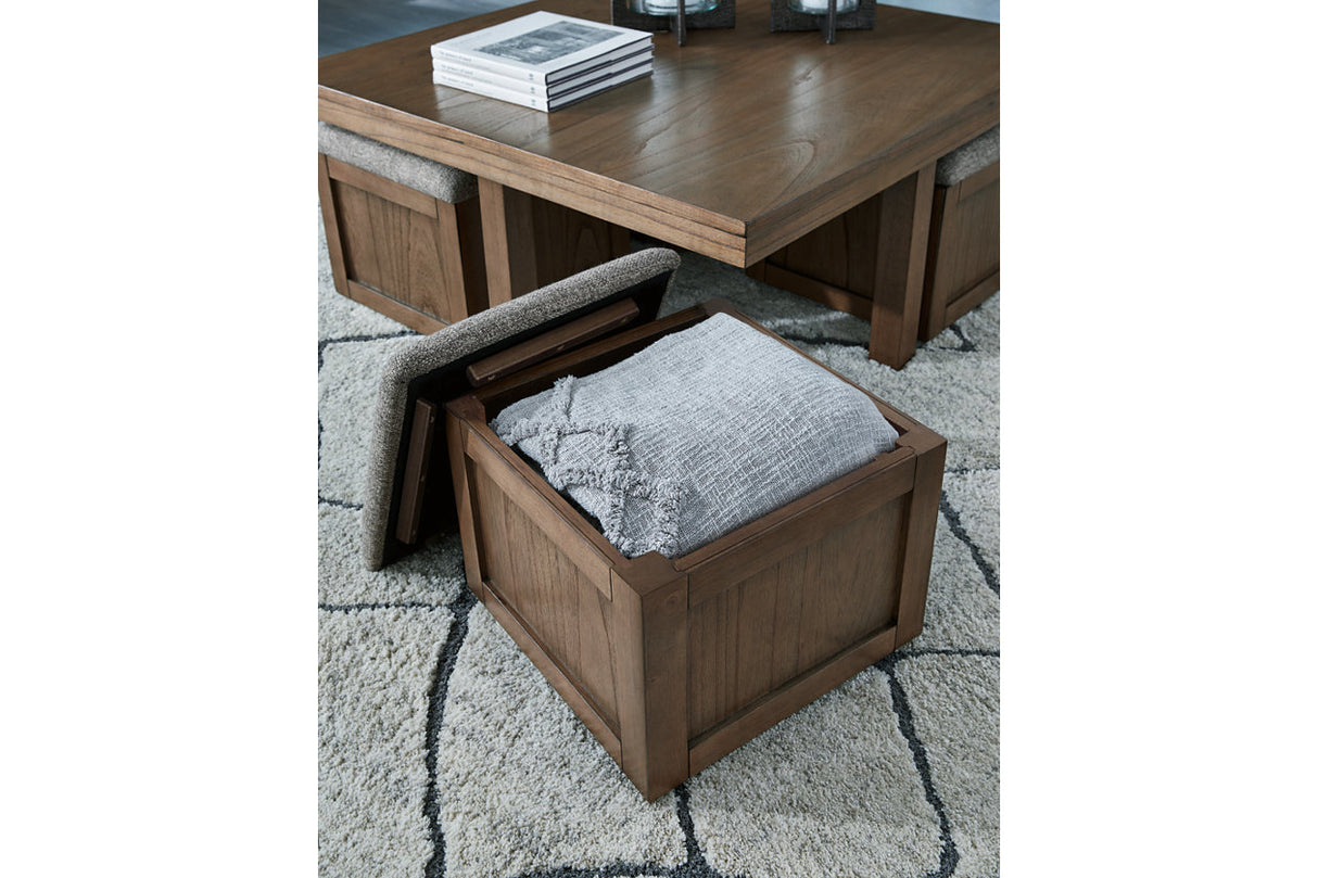 Boardernest Brown Coffee Table and 2 End Tables from Ashley - Luna Furniture