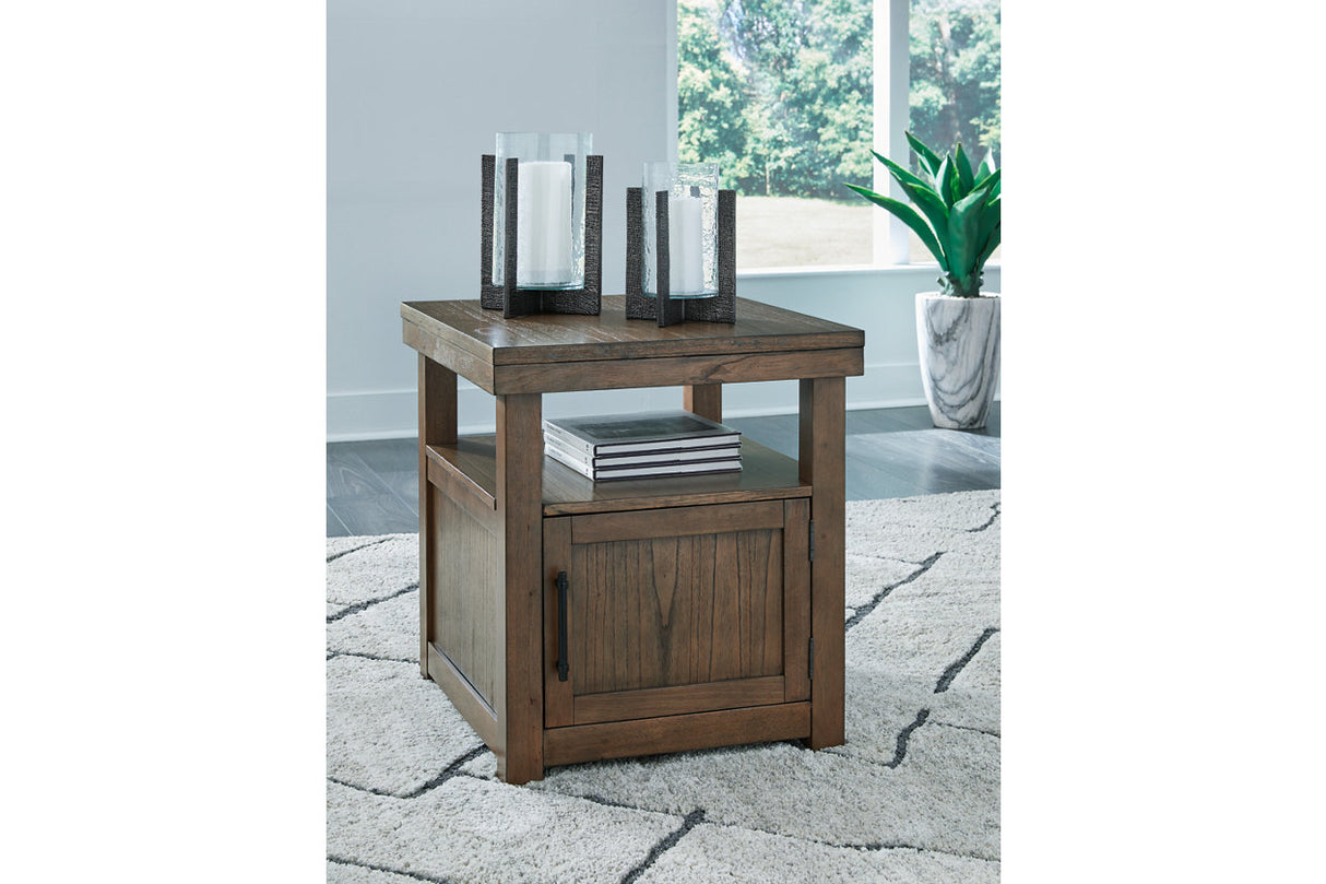 Boardernest Brown Coffee Table and 2 End Tables from Ashley - Luna Furniture