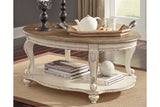 Realyn White/Brown Coffee Table and 2 End Tables -  Ashley - Luna Furniture