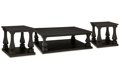 Wellturn Black Coffee Table and 2 End Tables -  Ashley - Luna Furniture