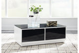 Gardoni White/Black Coffee Table and 2 End Tables from Ashley - Luna Furniture