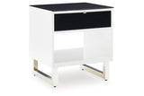 Gardoni White/Black Coffee Table and 2 End Tables from Ashley - Luna Furniture