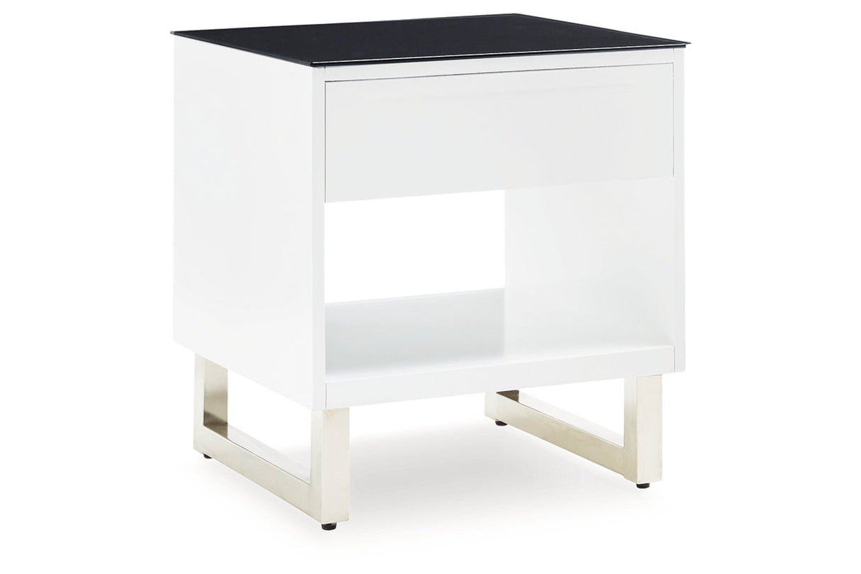 Gardoni White/Black Coffee Table and 2 End Tables from Ashley - Luna Furniture