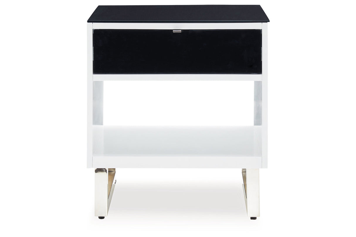 Gardoni White/Black Coffee Table and 2 End Tables from Ashley - Luna Furniture