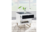 Gardoni White/Black Coffee Table and 2 End Tables from Ashley - Luna Furniture