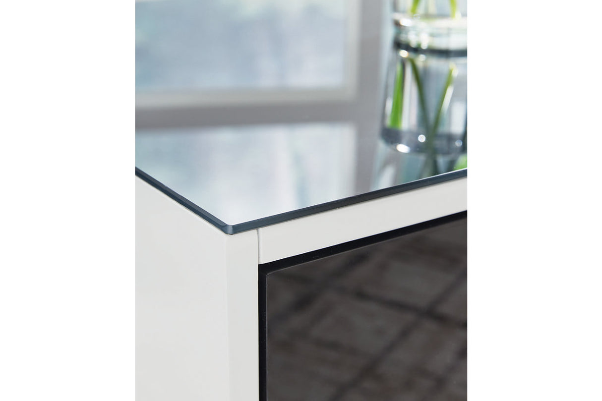 Gardoni White/Black Coffee Table and 2 End Tables from Ashley - Luna Furniture