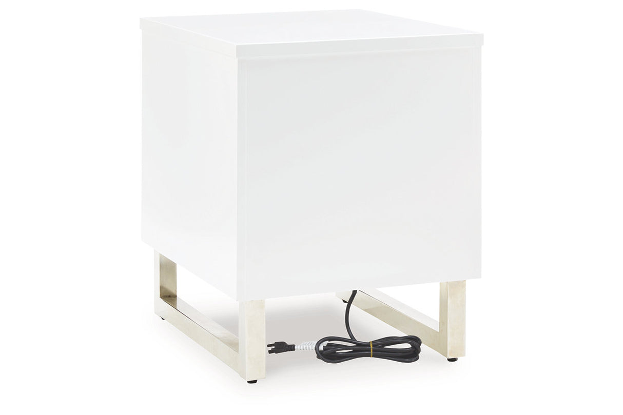 Gardoni White/Black Coffee Table and 2 Chairside End Tables from Ashley - Luna Furniture