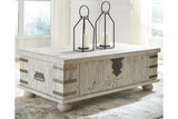 Carynhurst White Wash Gray Coffee Table and 2 End Tables from Ashley - Luna Furniture